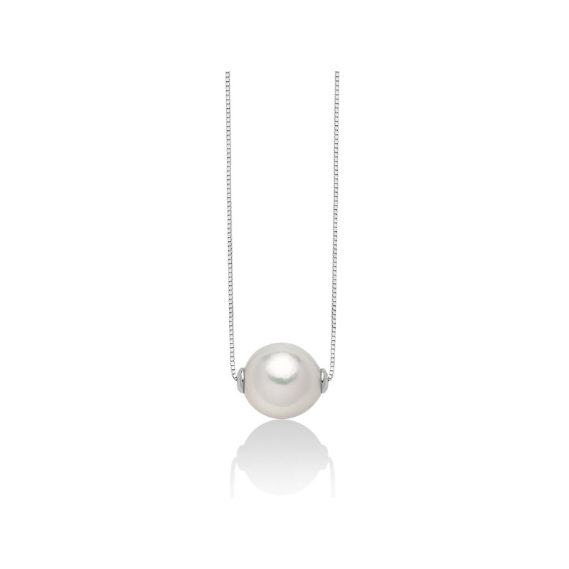 COLLANA ORO BIANCO PERLA AKOYA DONNA MILUNA LE PERLE