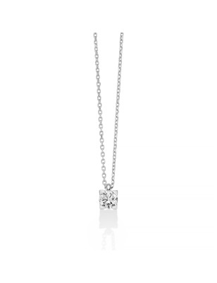 COLLANA PUNTO LUCE ORO BIANCO DONNA MILUNA I DIAMANTI CLD4512-030 MILUNA