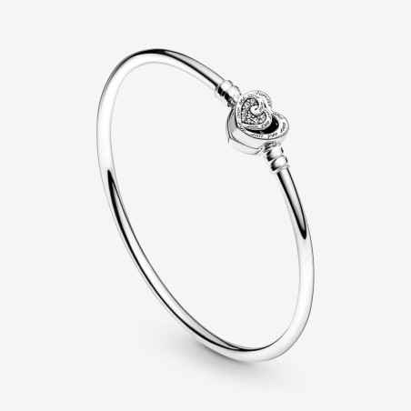 BRACCIALE RIGIDO DOPPIO CUORE DONNA PANDORA 