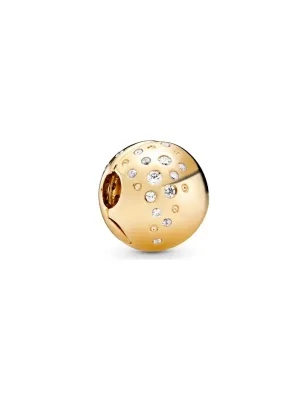 Charm Clip liscio gold con cristalli DONNA Pandora