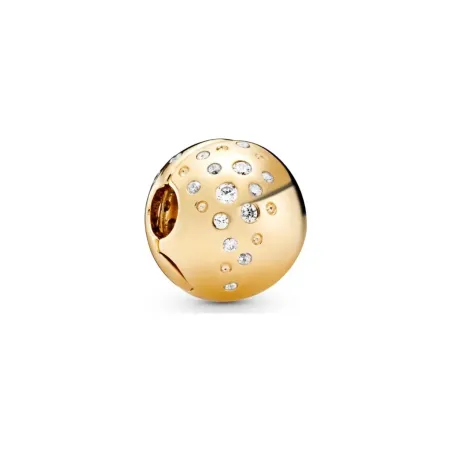 Charm Clip liscio gold con cristalli DONNA Pandora