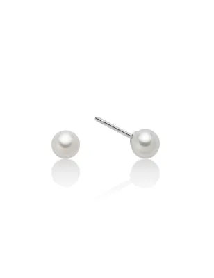 Orecchini oro bianco perle 5-5.5mm Donna Miluna Le Perle