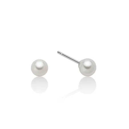 Orecchini oro bianco perle 5-5.5mm Donna Miluna Le Perle