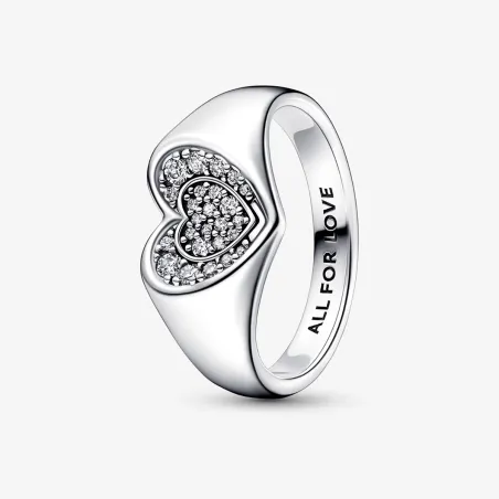 Anello Cuore Pavé Sigillo M48 DONNA Pandora