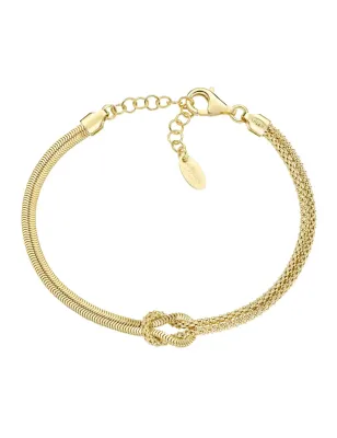 Bracciale dorato Nodo d'Amore Donna Amen