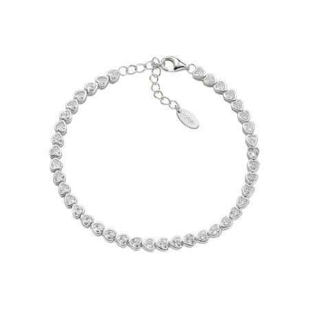 Bracciale Tennis Diamonds con Cuori bianchi Donna Amen