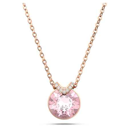 Collana Bella Taglio Tondo Rosa Donna Swarovski