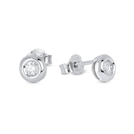 Orecchini in oro bianco Diamanti 0.24 Ct Donna Demetra