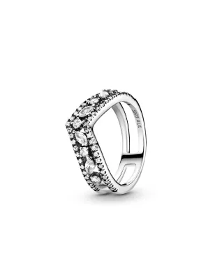 Anello chevron doppio taglio marquise scintillante M52 Donna Pandora