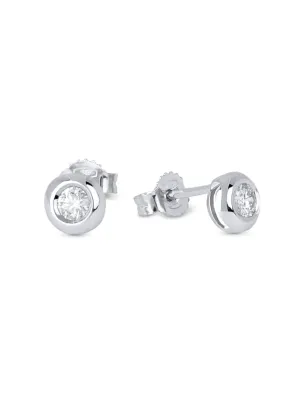 Orecchini in oro bianco e diamanti 0.32 Ct Donna Demetra