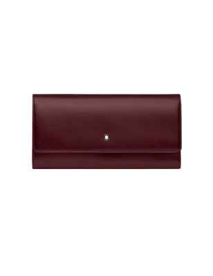 Portafoglio in pelle burgundy 12 scomparti Donna Montblanc Meisterstuck