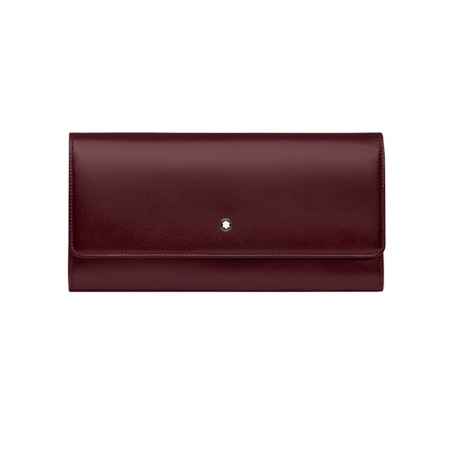 Portafoglio in pelle burgundy 12 scomparti Donna Montblanc Meisterstuck