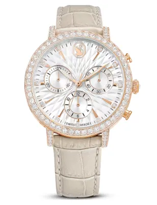 Orologio Matrix Tennis in pelle beige Donna Swarovski