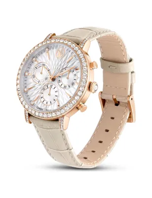 Orologio Matrix Tennis in pelle beige Donna Swarovski