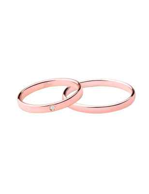 ANELLO FEDE NUZIALE IN ORO ROSA UOMO-DONNA POLELLO 