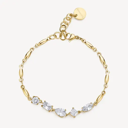 Bracciale dorato Affinity con zirconi Donna Brosway