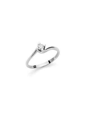 Anello Solitario con Diamante 0.15 Ct Donna Miluna I Diamanti