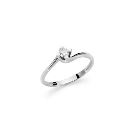 Anello Solitario con Diamante 0.15 Ct Donna Miluna I Diamanti