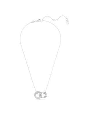 COLLANA DEXTERA PENDENTE ANELLO CONCATENATO DONNA SWAROVSKI 