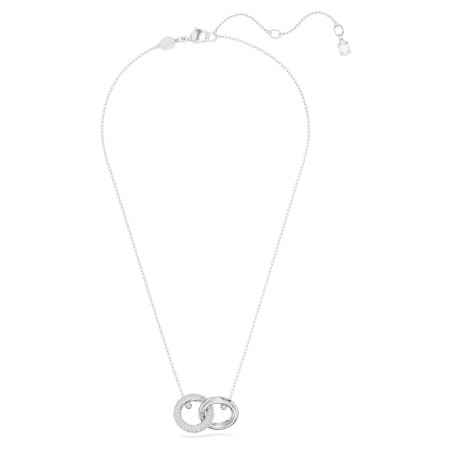 COLLANA DEXTERA PENDENTE ANELLO CONCATENATO DONNA SWAROVSKI 