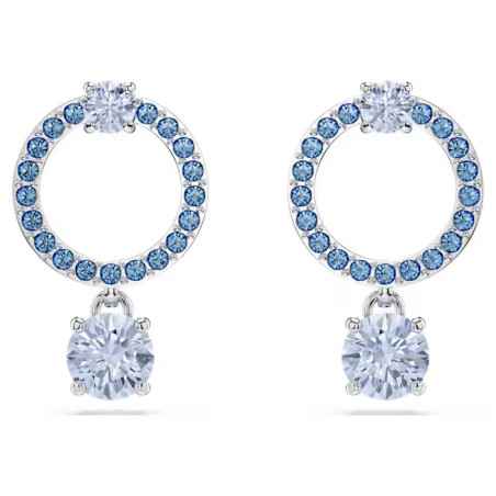 ORECCHINI PENDENTI ATTRACT ROUND BLU DONNA SWAROVSKI 