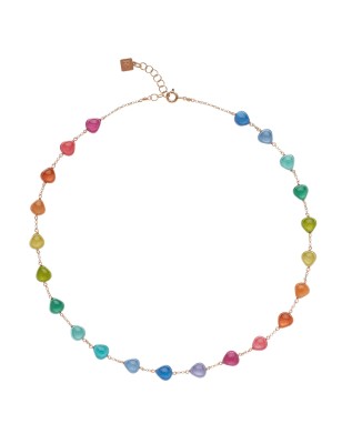 COLLANA RAINBOW DOUBLE DONNA ROSSOPREZIOSO SEMINO D'AMORE GC 24484 RW ROSSOPREZIOSO