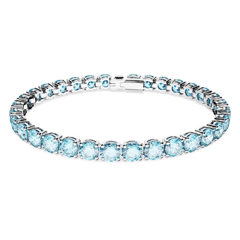 BRACCIALE TENNIS TAGLIO TONDO BLU M DONNA SWAROVSKI 