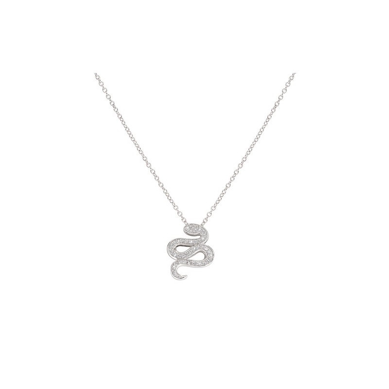 COLLANA SERPENTE ZIRCONI BIANCHI DONNA AMEN 