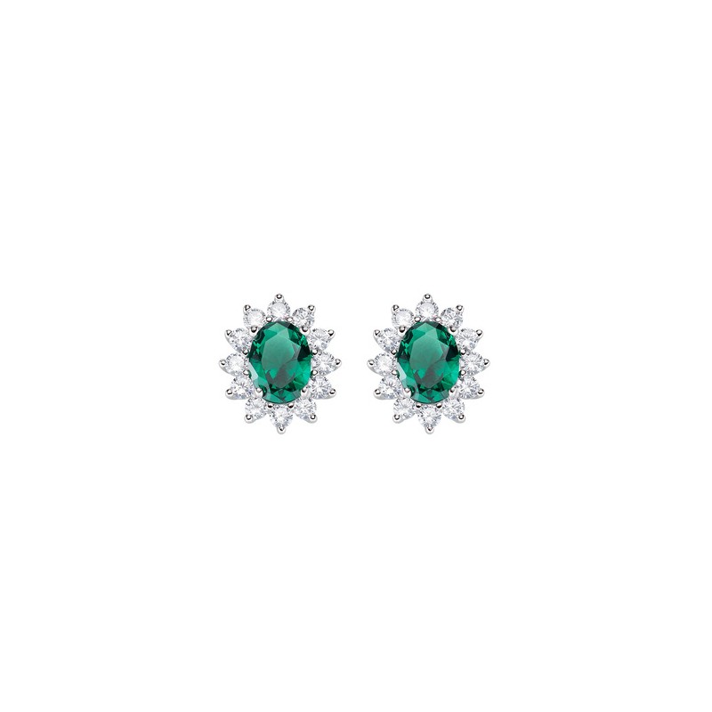 ORECCHINI ROYAL ZIRCONE VERDE DONNA AMEN