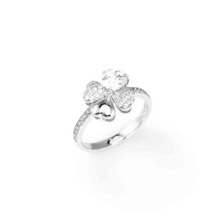 ANELLO QUADRICUORE BIANCO DONNA AMEN  RQUBB-12 AMEN