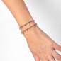 BRACCIALE CHARM DORATO E CRISTALLI VERDI AMEN