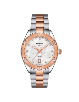 OROLOGIO BICOLORE DONNA TISSOT PR 100 SPORT CHIC