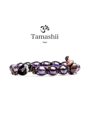 BRACCIALE AMETISTA UOMO-DONNA TAMASHII 1 GIRO BHS900-8 TAMASHII