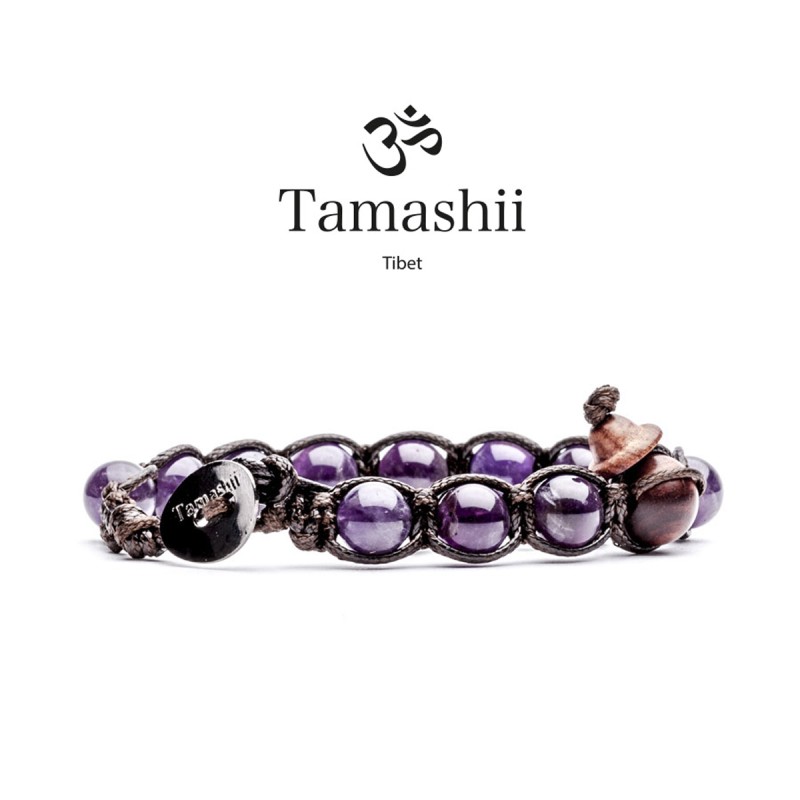 BRACCIALE AMETISTA UOMO-DONNA TAMASHII 1 GIRO