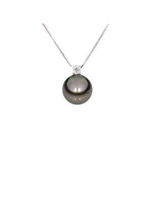 COLLANA ORO PERLA TAHITI E DIAMANTE DONNA DEMETRA  335.T.110.005.W.A2 DEMETRA