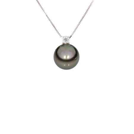 COLLANA ORO PERLA TAHITI E DIAMANTE DONNA DEMETRA  335.T.110.005.W.A2 DEMETRA