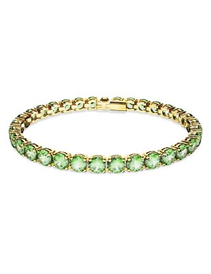 BRACCIALE TENNIS TAGLIO TONDO VERDE M SWAROVSKI