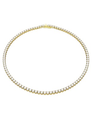 COLLANA TENNIS BIANCA PLACCATA COLOR ORO SWAROVSKI 5681795 SWAROVSKI