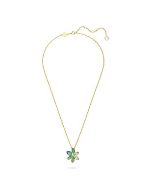 COLLANA GEMA PENDENTE FIORE VERDE DONNA SWAROVSKI 