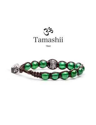 BRACCIALE AGATA VERDETAMASHII RUOTA DELLA PREGHIERA bhs1100-12 TAMASHII