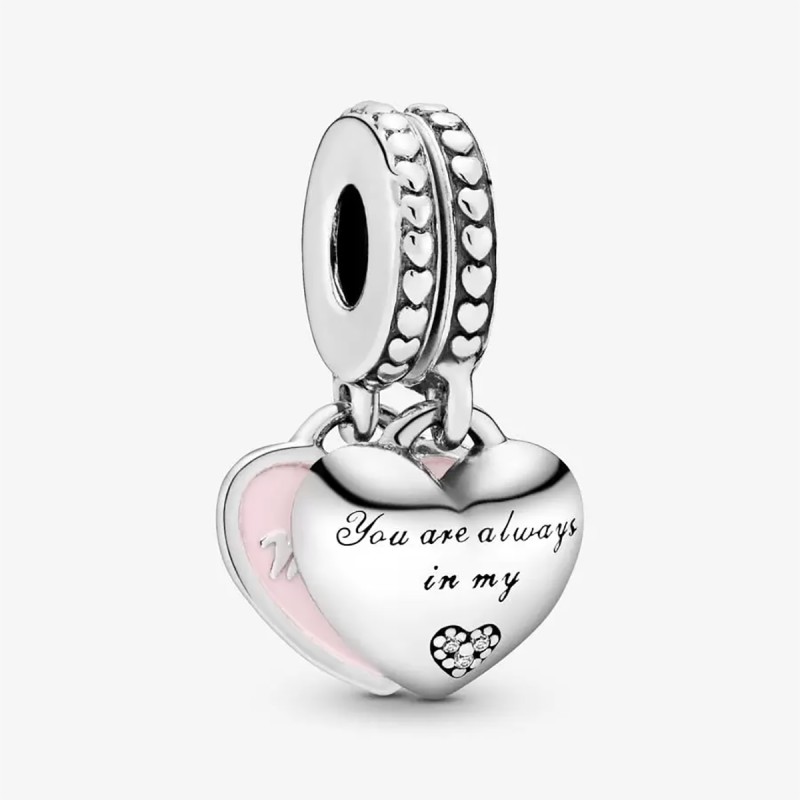 CHARM PENDENTE CUORI MAMMA FIGLIA DONNA PANDORA 