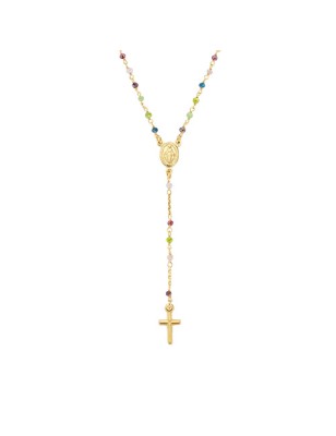 ROSARIO CLASSICO CRISTALLI MULTICOLOR DONNA AMEN  CRO10GARVE4 AMEN