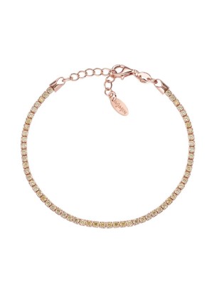 BRACCIALE TENNIS ROSE' ZIRCONI GIALLI DONNA AMEN 