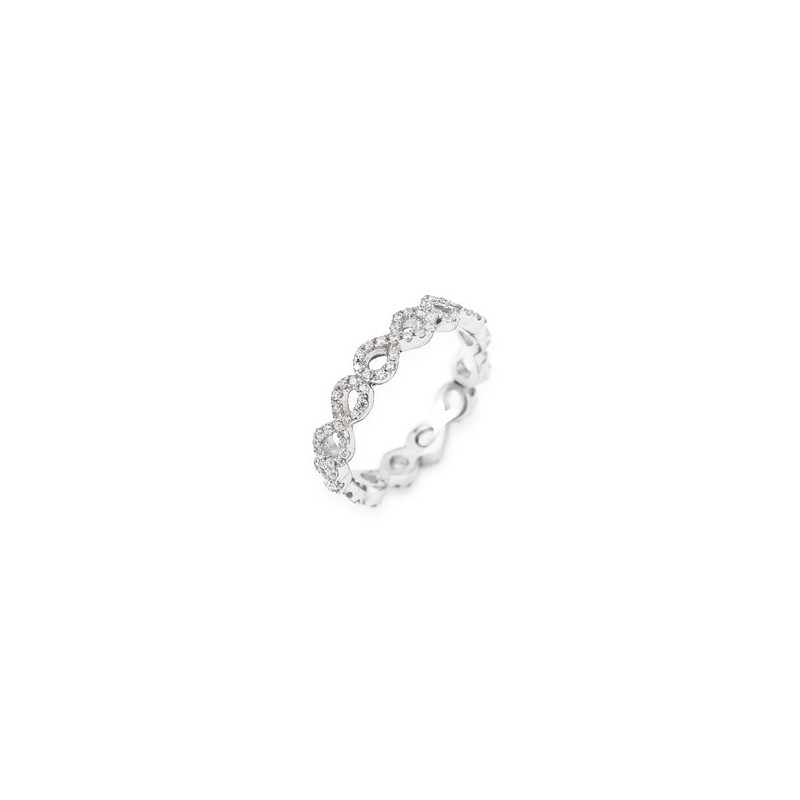 ANELLO INFINITO ZIRCONI DONNA AMEN 