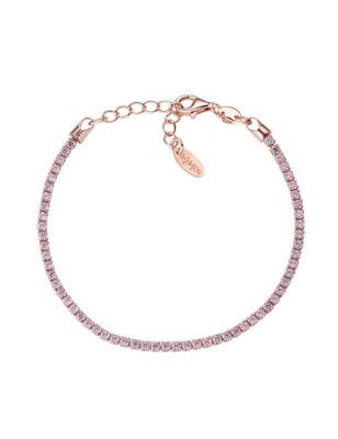 BRACCIALE TENNIS ROSÈ ZIRCONI ROSA DONNA AMEN 