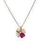 COLLANA QUADRICUORE ROSE' DONNA AMEN 