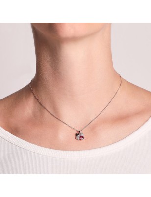 COLLANA QUADRICUORE ROSE' DONNA AMEN 