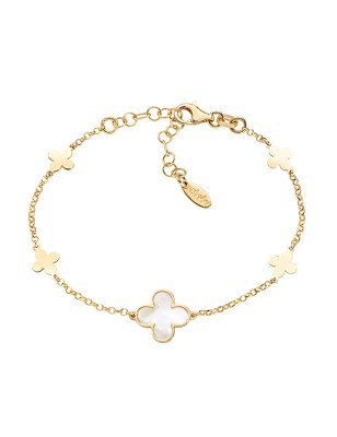 BRACCIALE DORATO FIORE DI MADREPERLA DONNA AMEN  BRFIMPGB2 AMEN