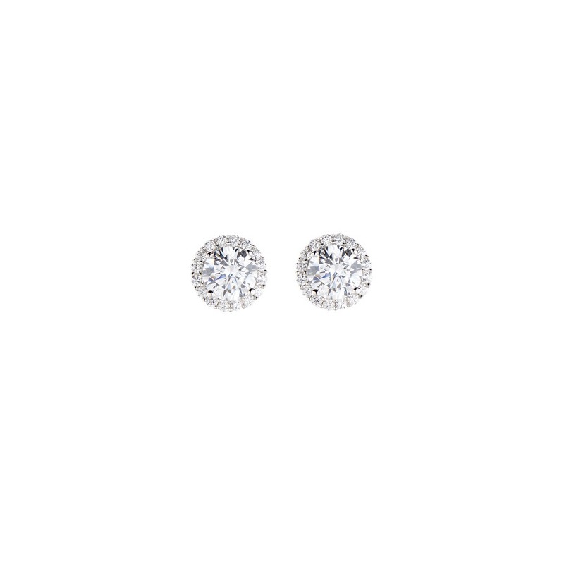 ORECCHINI TONDI CON ZIRCONE DONNA AMEN DIAMOND