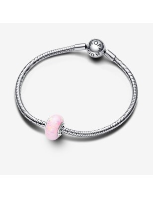 CHARM VETRO OPALE GLITTER ROSA DONNA PANDORA  791691C03 PANDORA